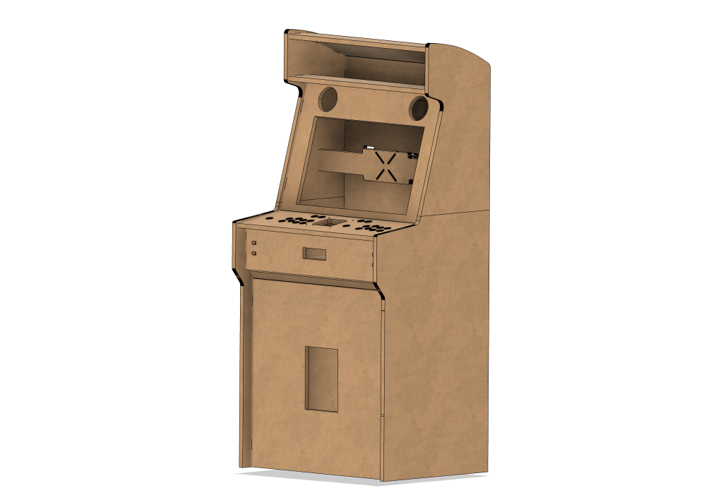 MakerCade Full Size 2 Player Cabinet - DIY KIT FLAT PACK SHIPPING (Shipping Cost Not Included)